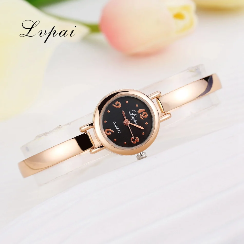 Luxury Watch Women Dress Bracelet Watch Fashion Crystal Quartz Wristwatch Classic Gold Ladies Casual Watch Lvpai Top Brand 