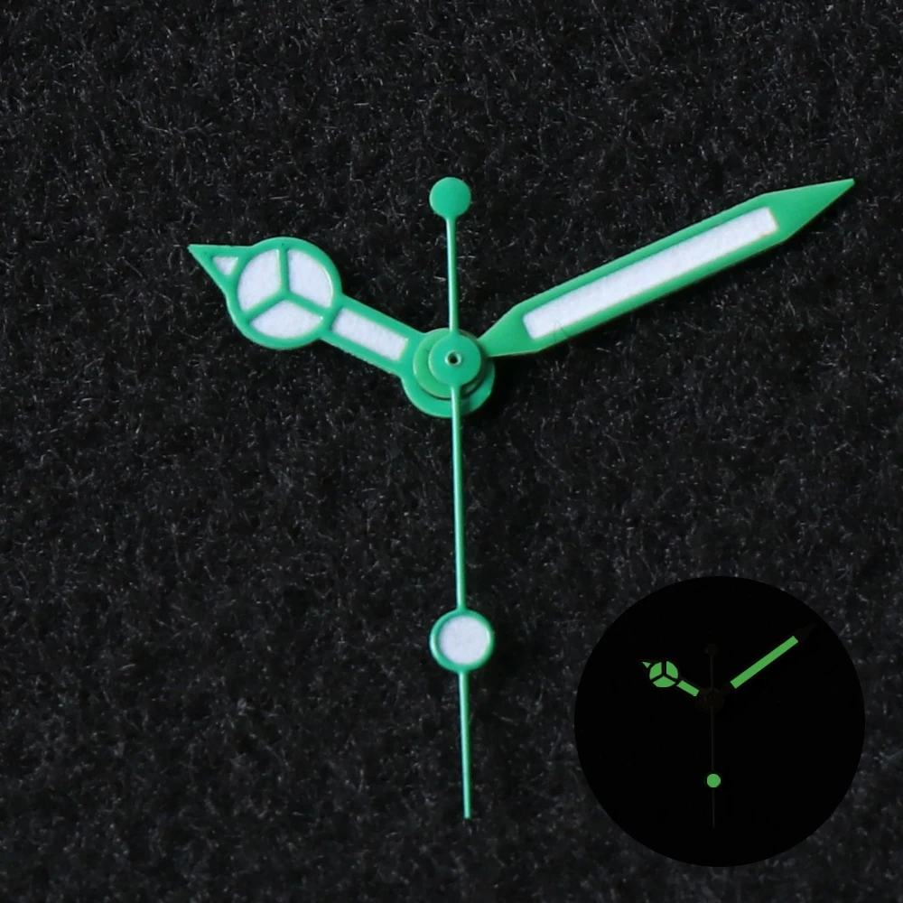 Aiguilles Lumineuses Vertes Pour Mouvement Montre NH35 NH36 - 13mm - Set De 3 Aiguilles