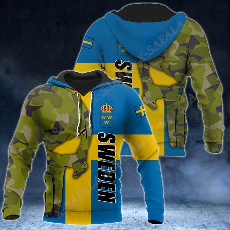 

Proud Sweden Flag Skull Coat Of Arms 3D Print Zipper Hoodies Men Pullover Sweatshirt Hooded Jersey Tracksuit Outwear Coat Casual