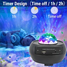 

Romantic Starry Sky Galaxy Projector Nightlight Child Blueteeth USB Music Player Star Night Light Colorful Projection Lamp Gifts