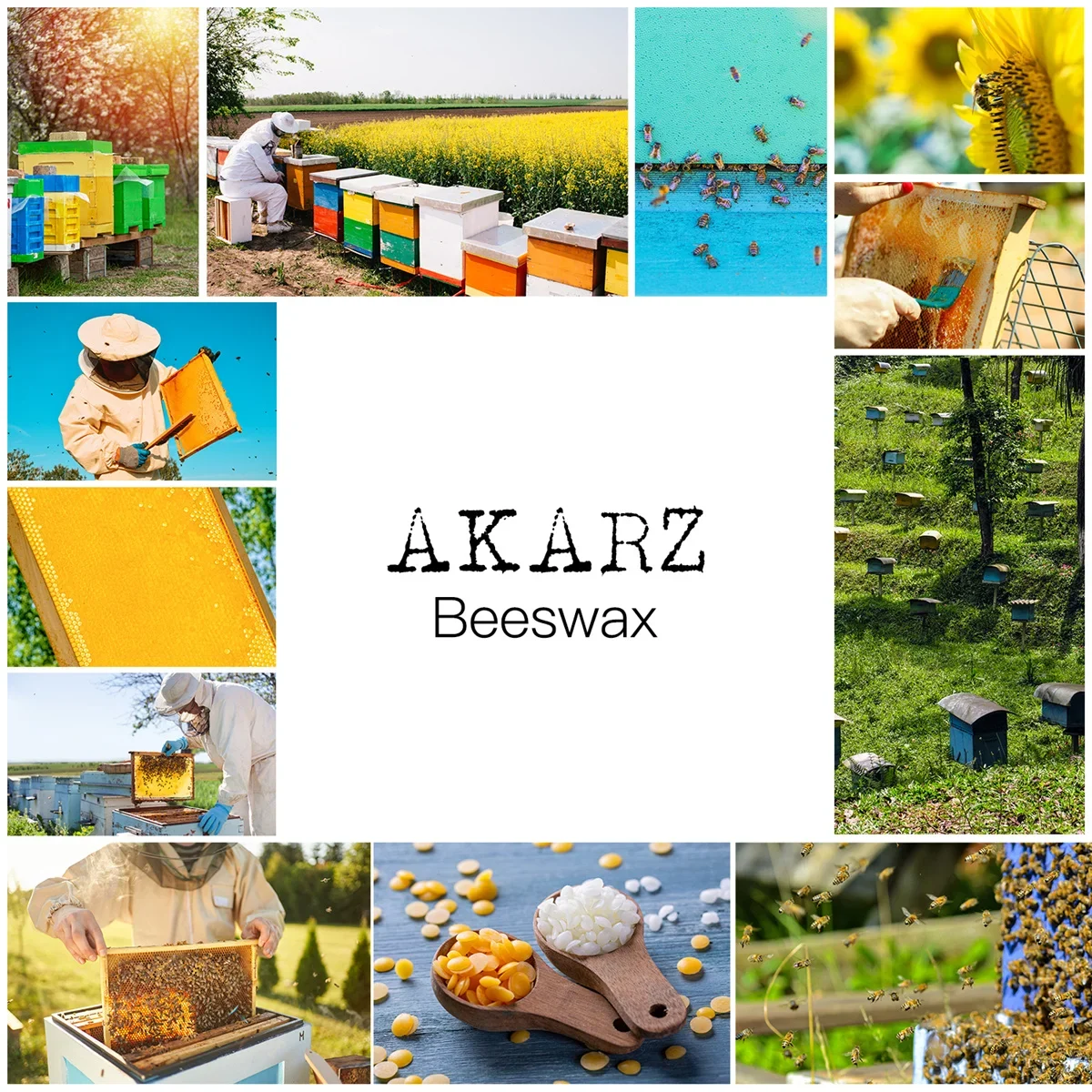 Желтый пчелиный воск AKARZ, чистый натуральный косметический воск высшего качества для «сделай сам», Бальзамы для губ, лосьоны, свечи, пчелиные восковые пастики