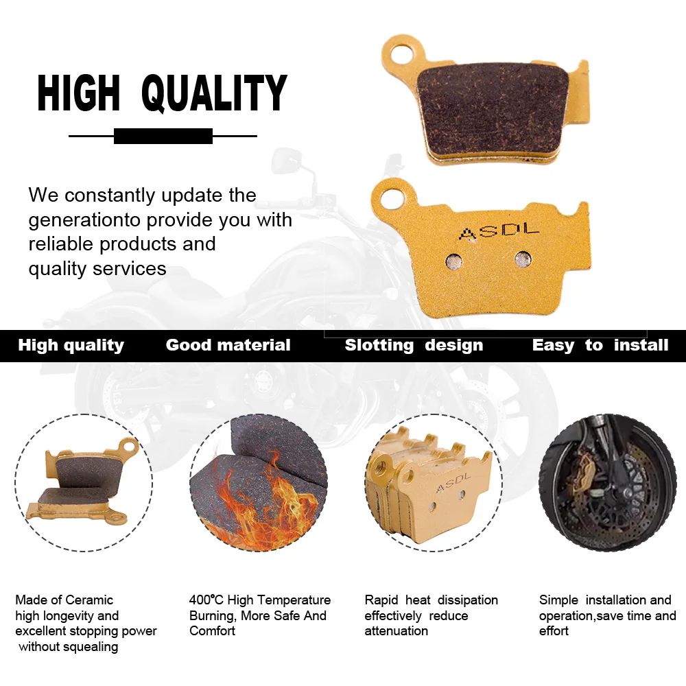 

Задние тормозные колодки для мотоциклов, дисковые планшеты для SHERCO SC300 300 SC-Factory 2019-2021 20 SER SE-R 300 2T SE-R300 SER300 SEF-R 300 4T