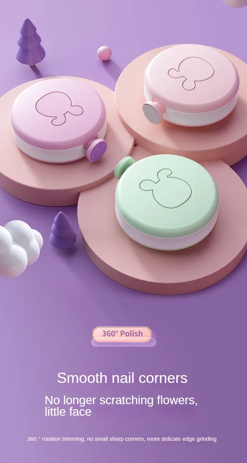 Tondeuse électrique, outils de soins, ensemble d'hygiène pour enfants, outil de polissage pour enfants, manucure pour bébé, coupe-ongles_voghion.com