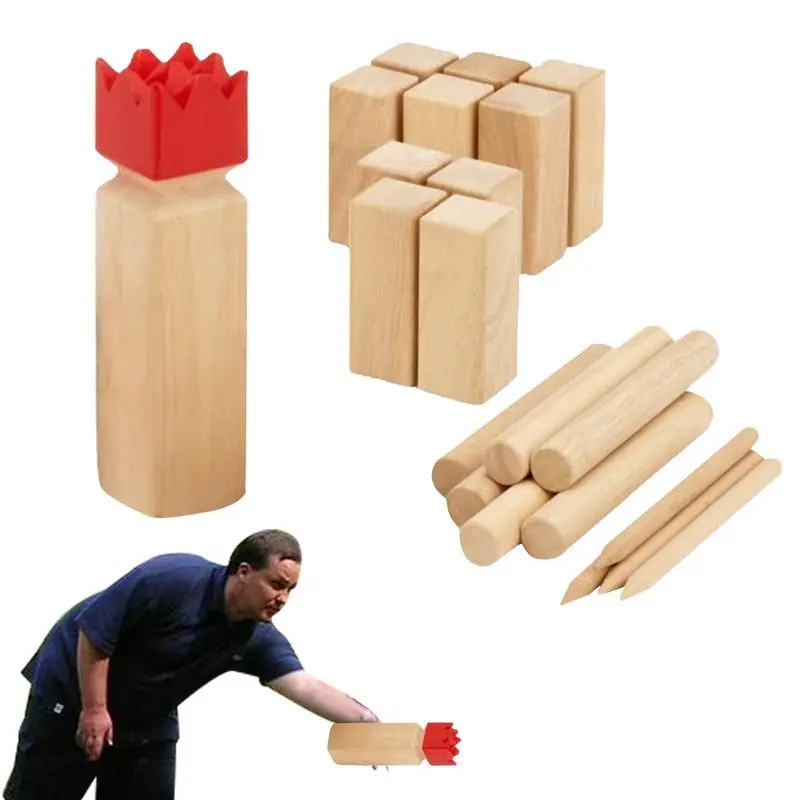 verkorten verraden Bewust Kubb Outdoor Game Wood Kubb Game Set Viking Chess Lawn Yard Outdoor Games  For Adults And Family Toss Games Choose Backyard - Toy Sports - AliExpress