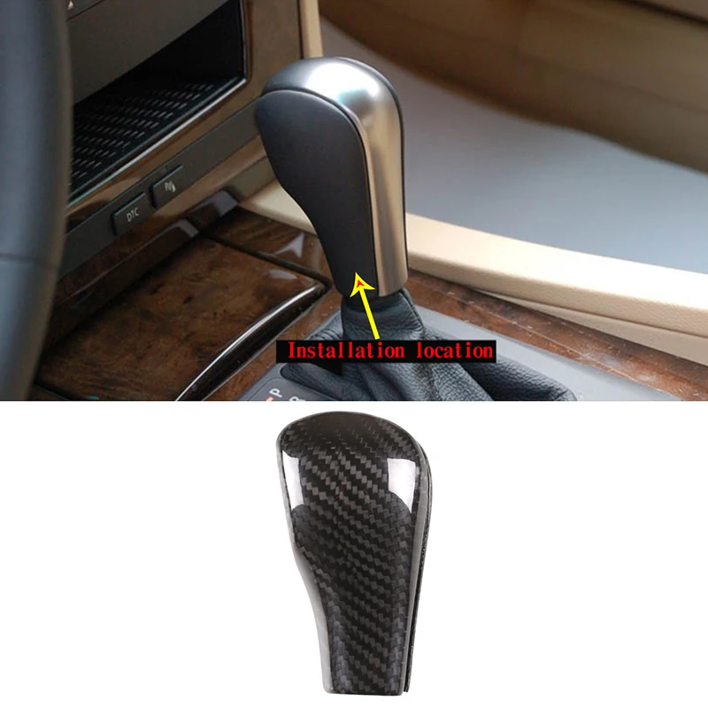 

Real Carbon Fiber Car Styling For BMW 3 Series 5 Series X3 X5 Gear Shift Head Cover Trim Car Interior Accessories
