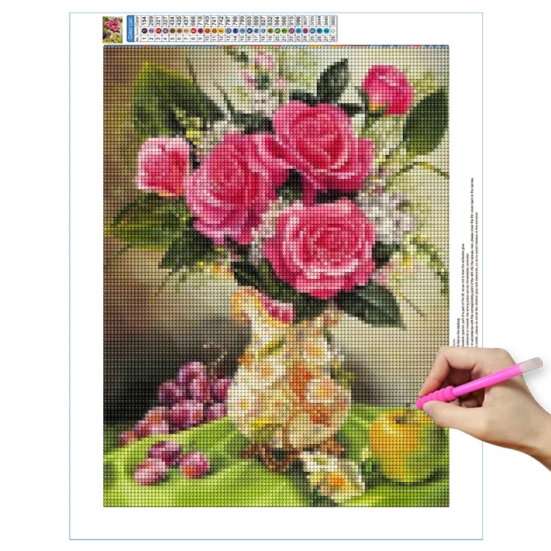 DIY 5D Diamond Painting Full Circle Resin Mosaic Landscape Animal Diamond Embroidery Picture Rhinestone Home Decor Gift