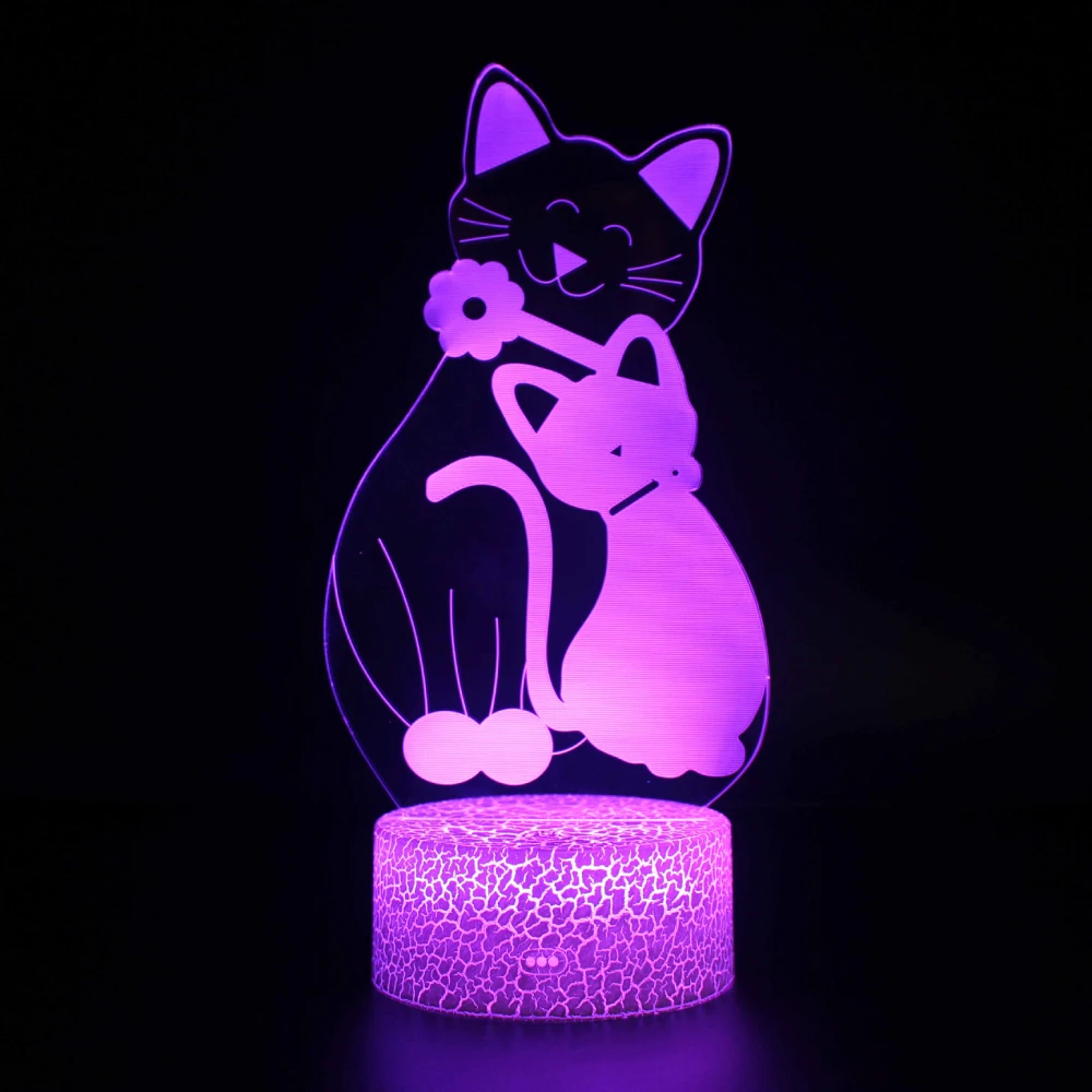 

Nighdn Cat Gift Night Light for Kids 3D Illusion Night Light Desk Lamp 7 Colors USB LED Lights Home Decoration Christmas Gifts