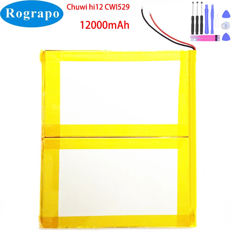 Nuova Batteria Per Tablet Pc 3.8V 12000Mah Per Chuwi Hi12 Cwi529 Accumulatore Akku 2 Fili