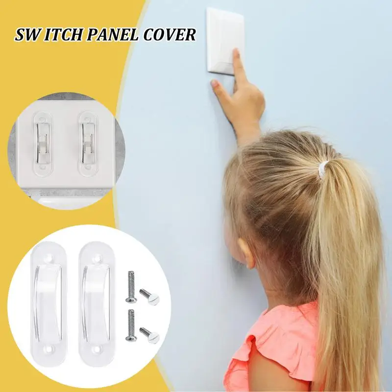 Child Proof Light Button Guard Toggle Type Light Button Protector Stopper Wall Plate Covers for Indoor Outdoor