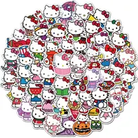 50pcs Stickers Cute Cinnamoroll Kuromi My Melody Sticker For Laptop Phone Case Girls Sanrio My Melody Anime Stickers Kids Toys 2