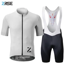 ZRSE – T-shirt de cyclisme à manches courtes pour homme, maillot de vélo, ensemble Short à bretelles, Triathlon, Motocorss, vêtements de sport