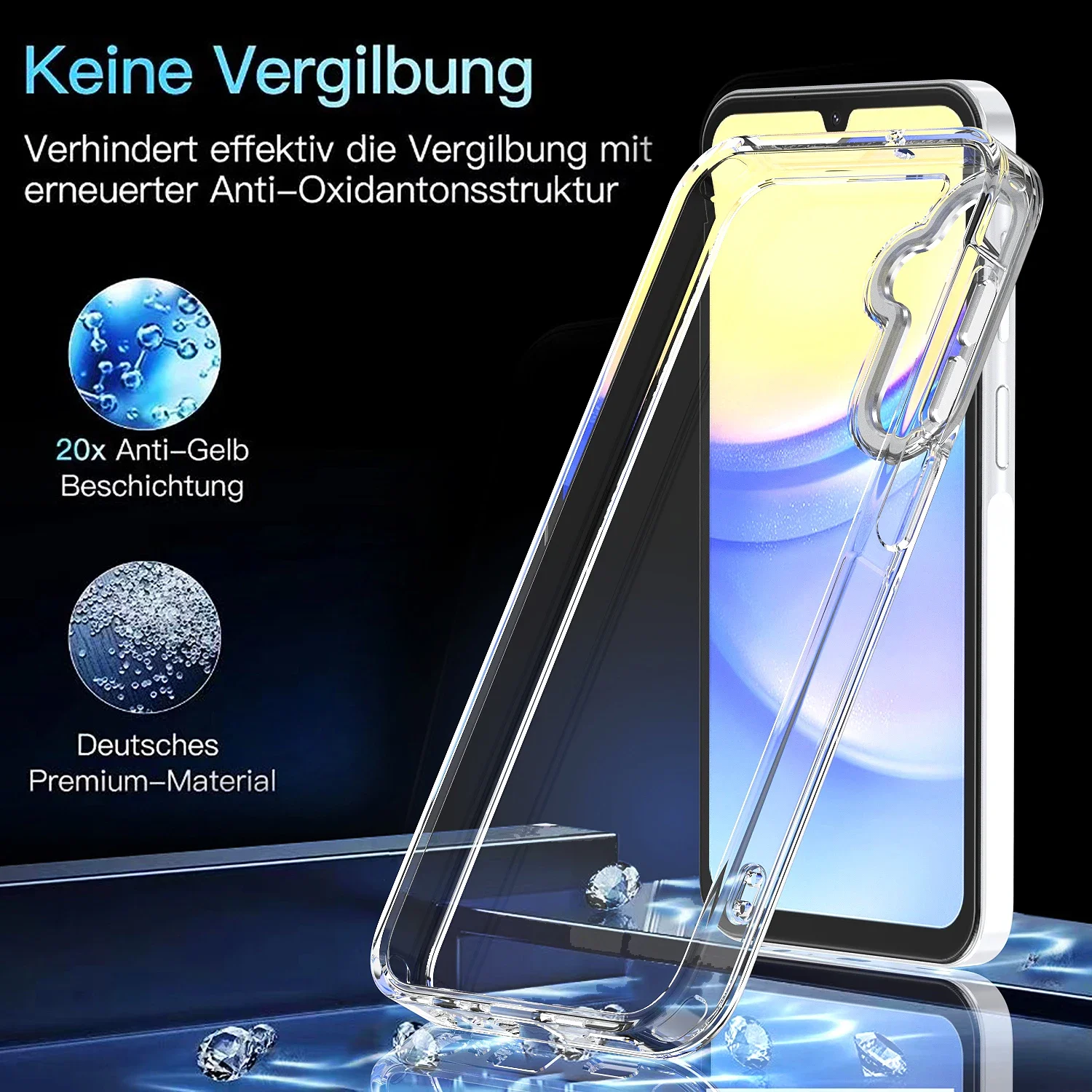Luxury Transparent Shockproof Phone Case Cover