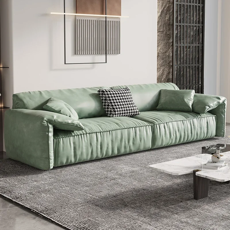 

Italian minimalist fabric sofa designer frosted technology cloth elephant ear sofa living room small family Nordic style