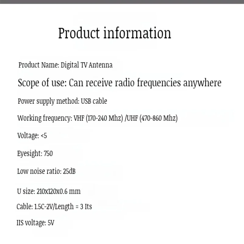 Indoor HD Digital Antenna Digital HD Antenna Indoor Receiver