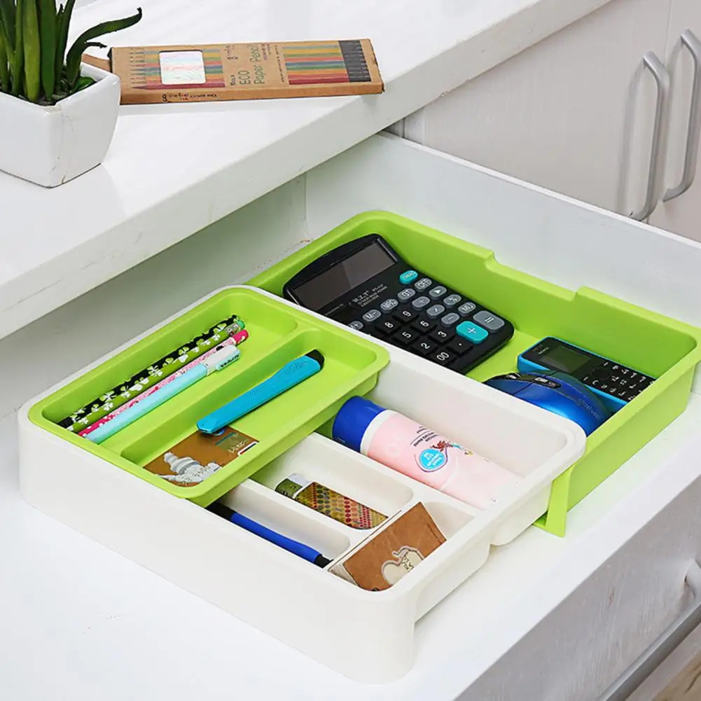 Expandable Kitchen Utensil Drawer Organizer 9.25-15.75 Inch Cutlery Tray for Spatula Spoon Ladle Space-Saving Storage