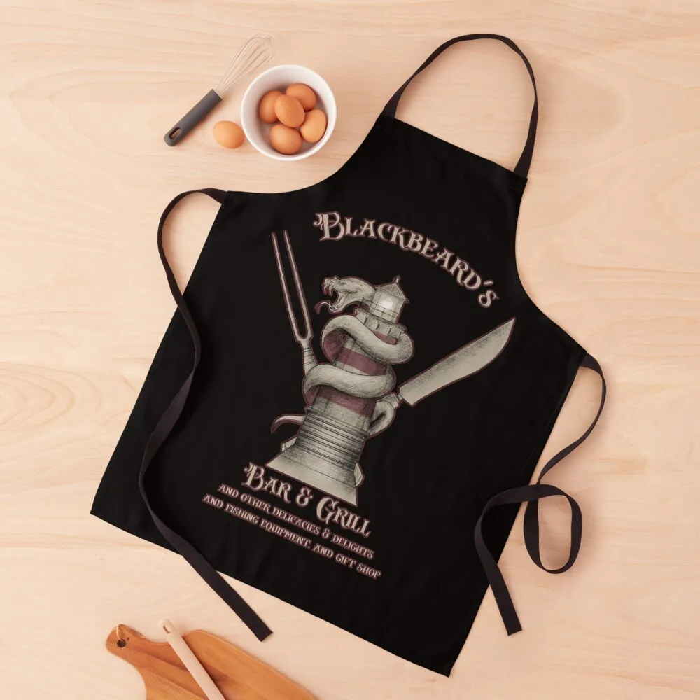 

Blackbeard's Bar & Grill Apron Kitchen Aprons Apron Women Apron For Kitchen