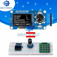 BS 0.96/1.3 inch White Blue oled display screen combined with EC11 rotary encoder module IIC interface for arduino