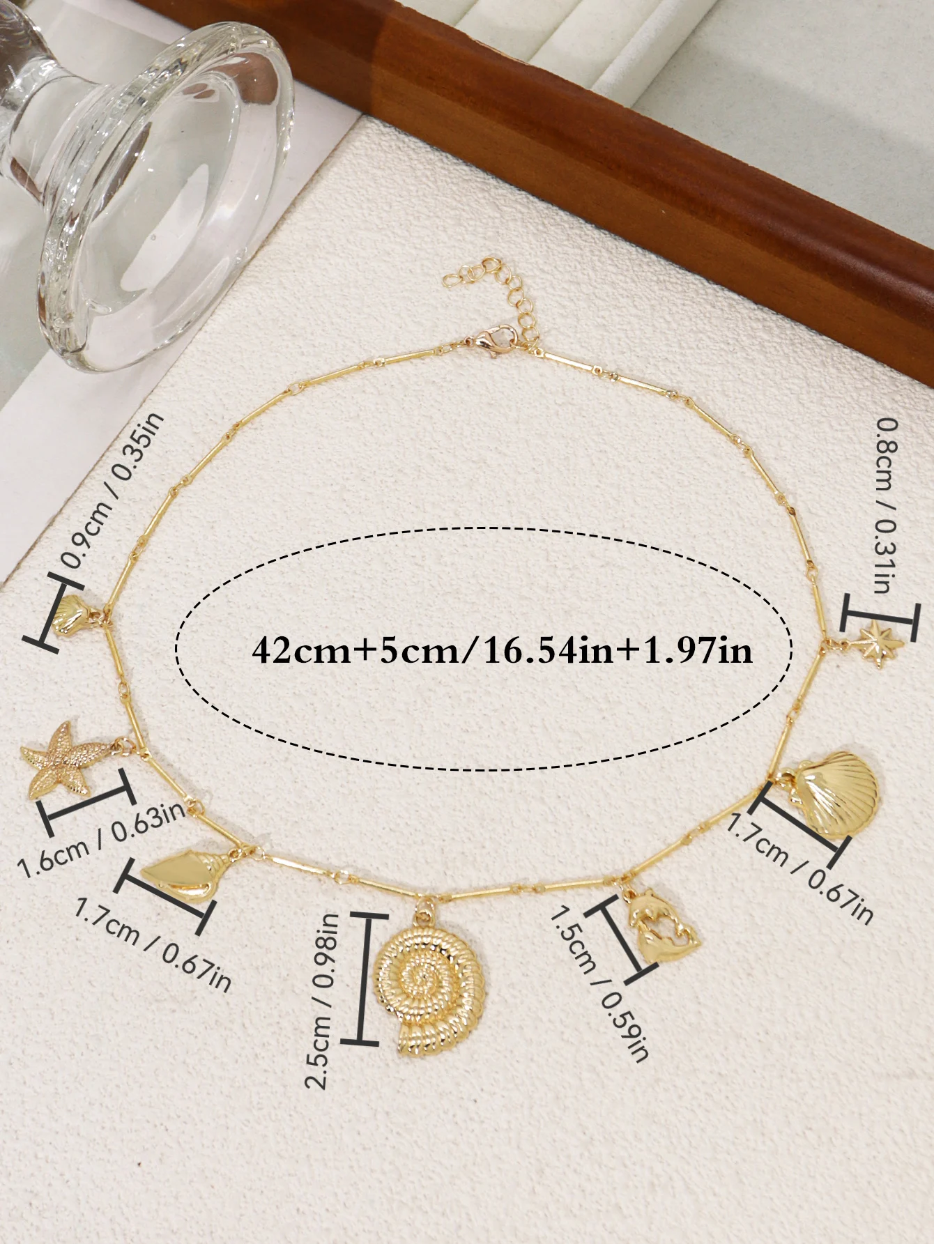 Shell Starfish Pendant Necklace for Women