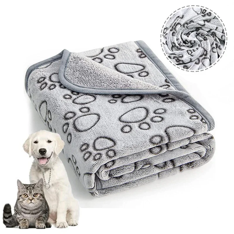 Soft Fluffy High Quality Pet Blanket Cute Cartoon Pattern for Cat Dogs