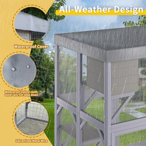Outdoor Wooden Cat Enclosure 4