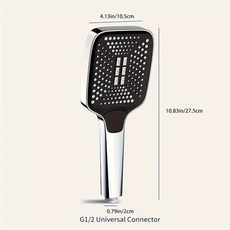 3 Mode Adjustable Shower Head Rainfall Shower Large Flow Showerhead High Pressure Water Saving Shower Mixer Bathroom Accessories 5