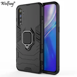 Magnetic Suction Armor Phone Case with Stand and Enhanced Protection for Oppo K5 (DarkBlack)