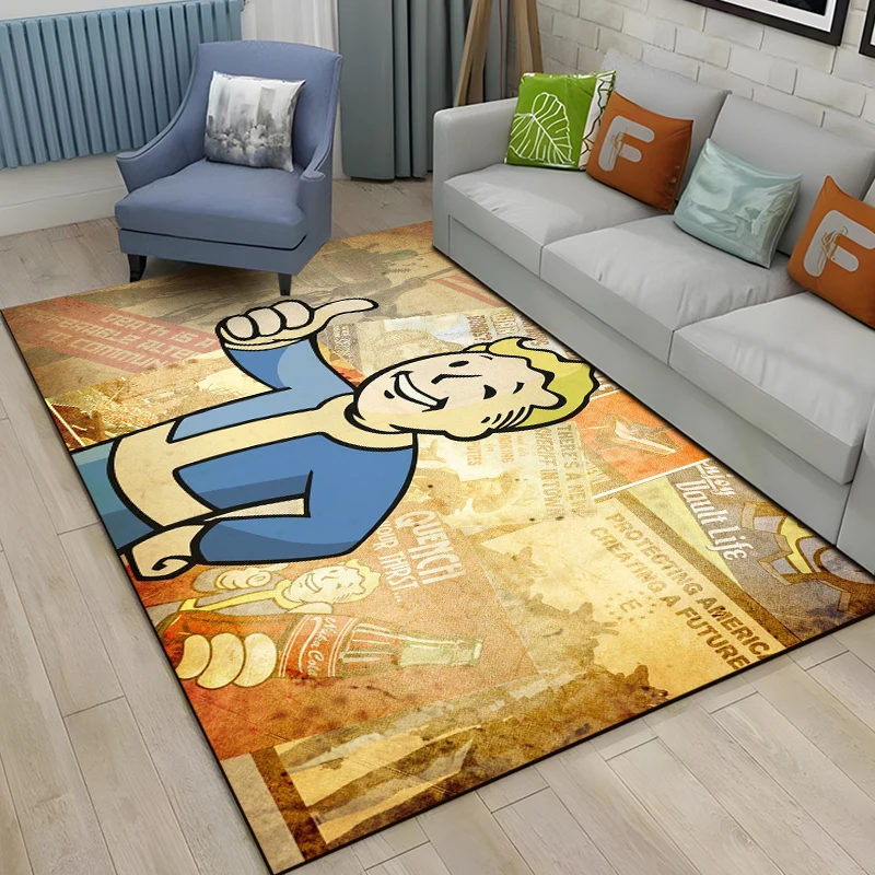 15 Size Game Vault-Boy Pattern Rug for Living Room Bathroom Mat