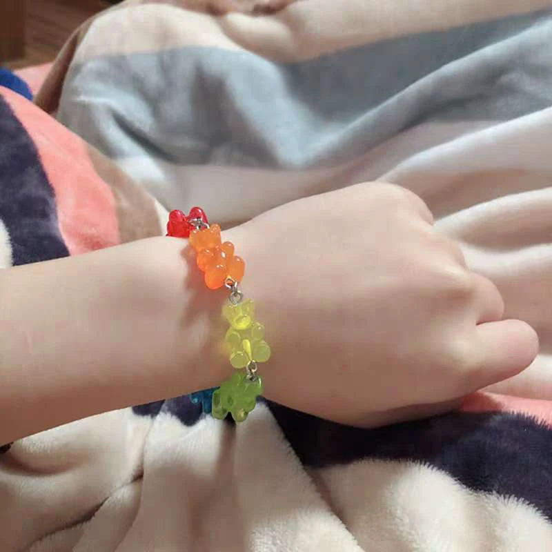 Simpatico Orsetti Gommosi Bracciale In Acciaio Inossidabile Con Ciondolo A Catena Bracciali Con Ciondoli Per Donna Uomo Polso Gioielli Alla Caviglia R