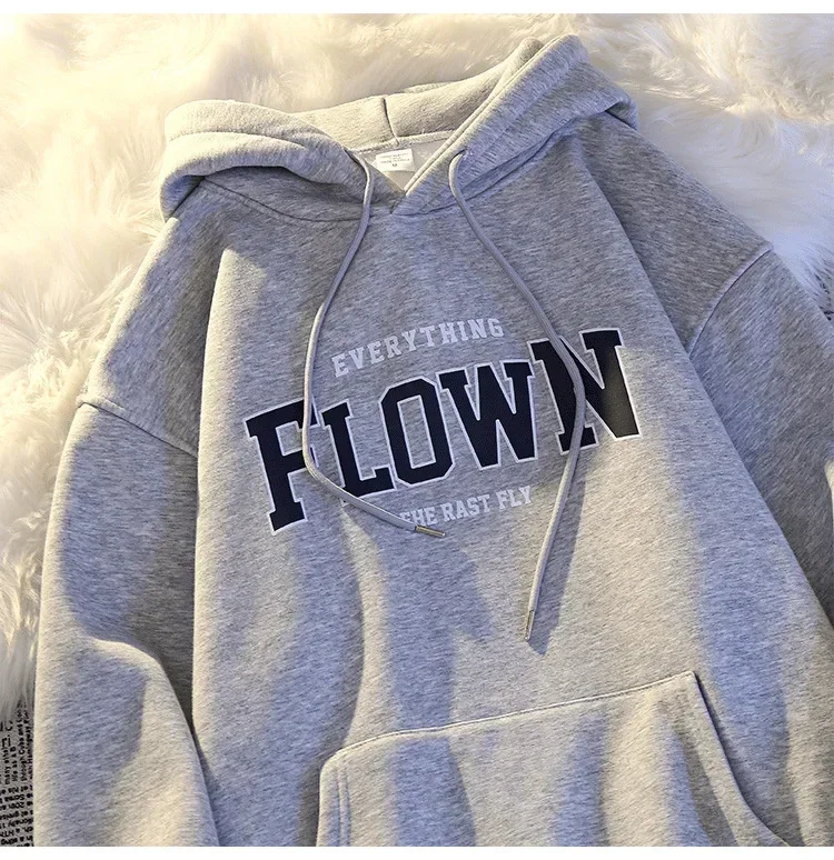 2024 Oversized Harajuku Pullover Men's and Women's Hooded Sweatshirt Long Sleeved Style Harajuku Retro Printed Y2K - Image 5