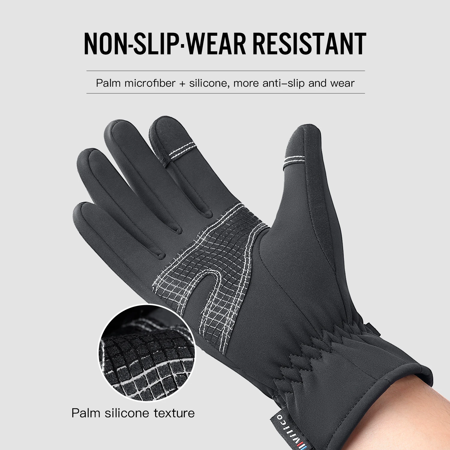 Thicken Winter Gloves Neoprene Waterproof Fleece Warm Cold Weather Gloves Touchscreen Thermal Gloves for Bike Cycling Running 5