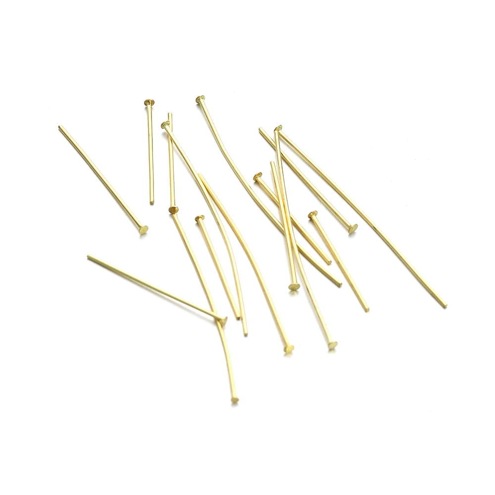 100Pcs 15/20/25/30mm 헤드 핀 스테인레스 스틸 워터 골드 도금 스트레이트 T 핀 DIY 쥬얼리 귀걸이 결과 용품 만들기