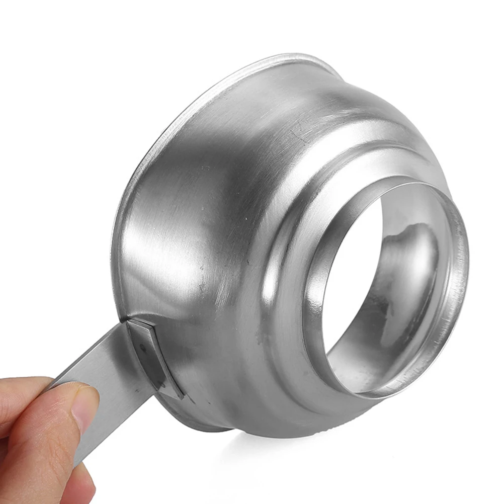Stainless Steel Large Opening Funnel Jam Funnel Filling Aid Jam With Handle Kitchen Gadgets Cooking Tools