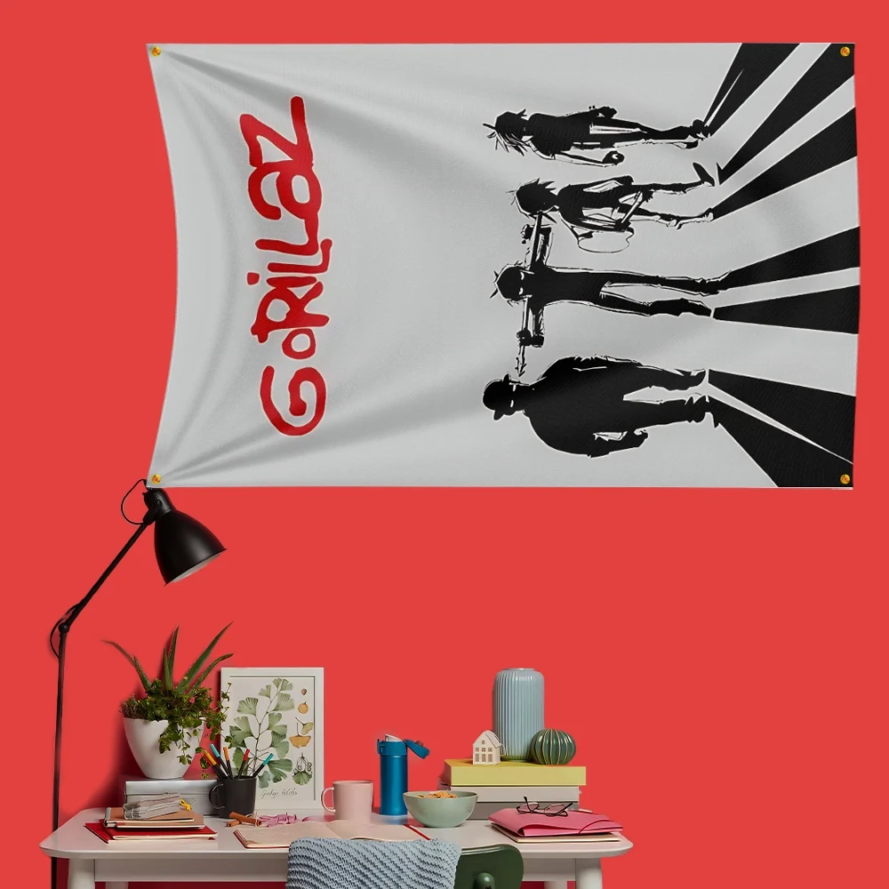Gorillaz-Inspired Rock Music Flag - Large Decorative Banner