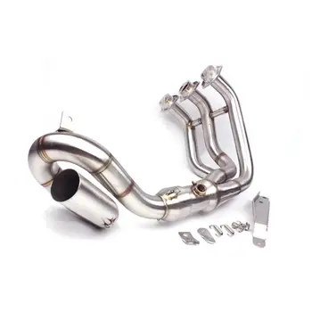 51MM Front Link Pipe For Yamaha MT-09 Tracer Until 2019 Motorcycle Exhaust Header Mid Tube Stainless Steel Muffler Pipe Slip On