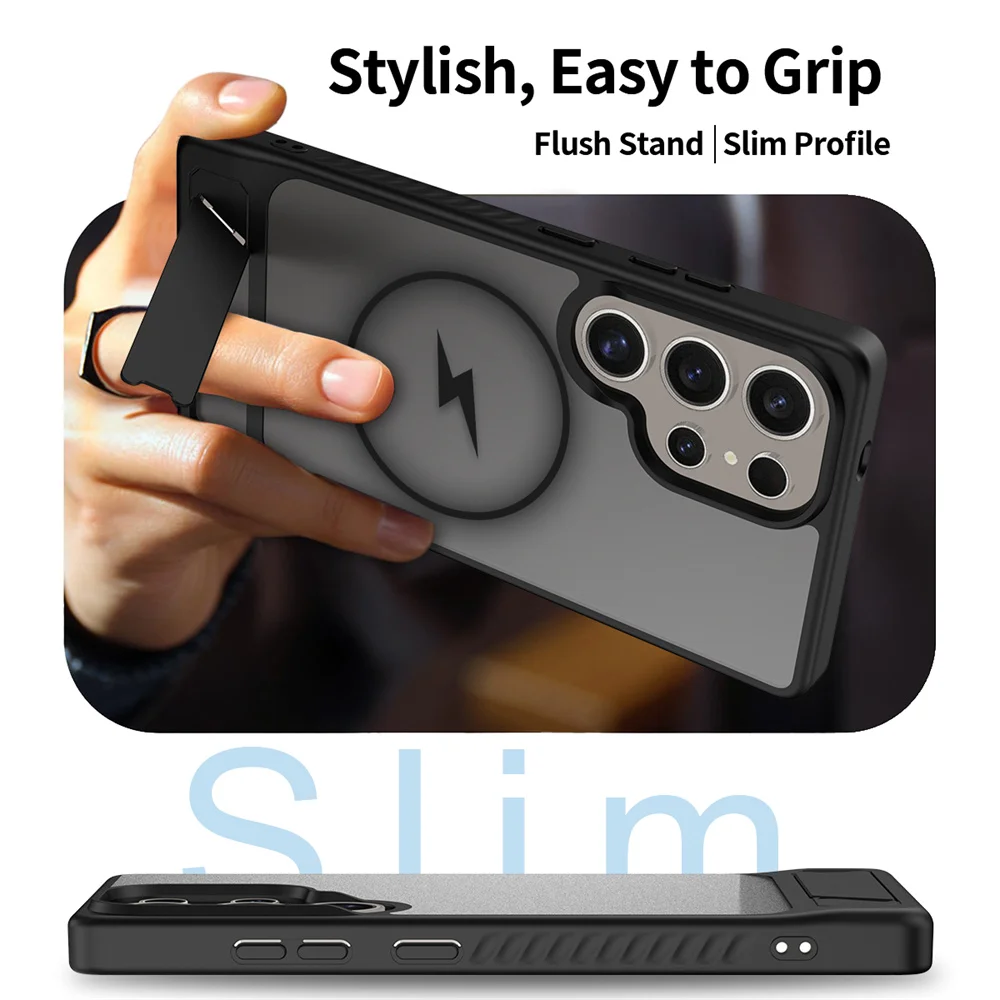 Premium Stand Phone Case with Wireless Charging Capability