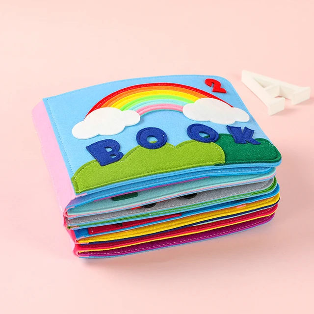 Montessori Cloth Book Baby Cloth 3D Toddlers Story Early Learning Parent-child Interactive Knowledge Developing Toys Gifts 3