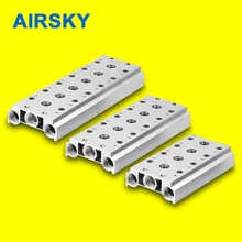 

Pneumatic Solenoid Valves Plate Base Manifold With Accessories For 4V110-06 4v210-08 4V320 Air Exhaust Manifold 100M 200M 300M
