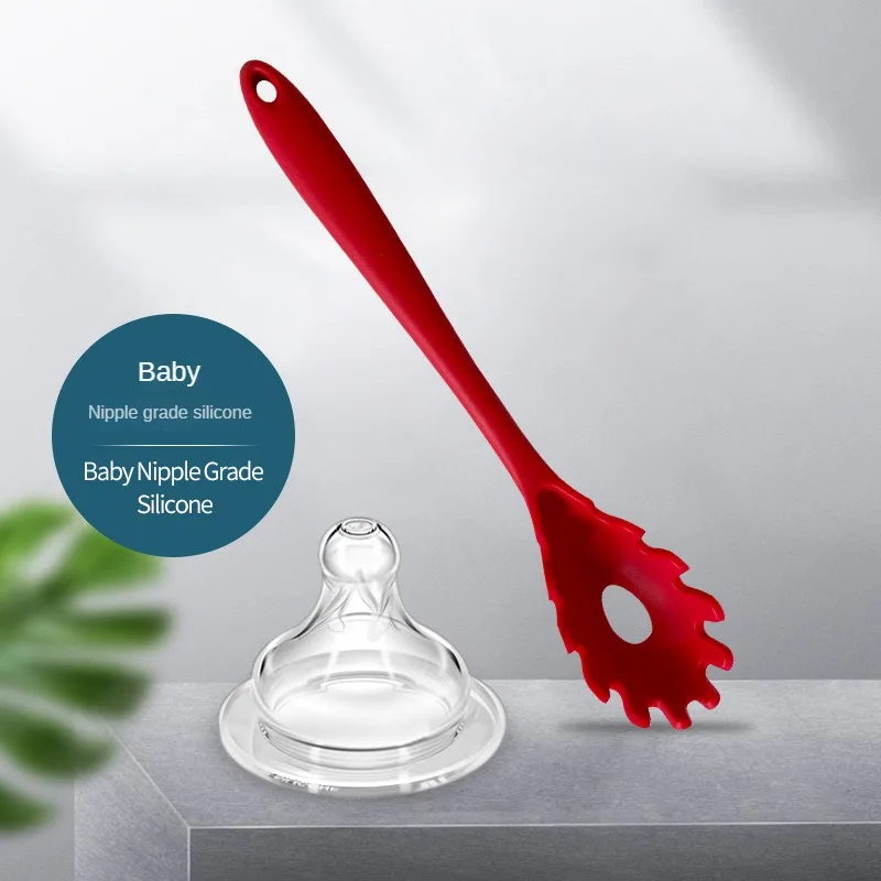 Heat Resistant Silicone Pasta Spoon Kitchen Tong Powder Claw Food Grade Noodle Spoon Cooking Utensils Accessories