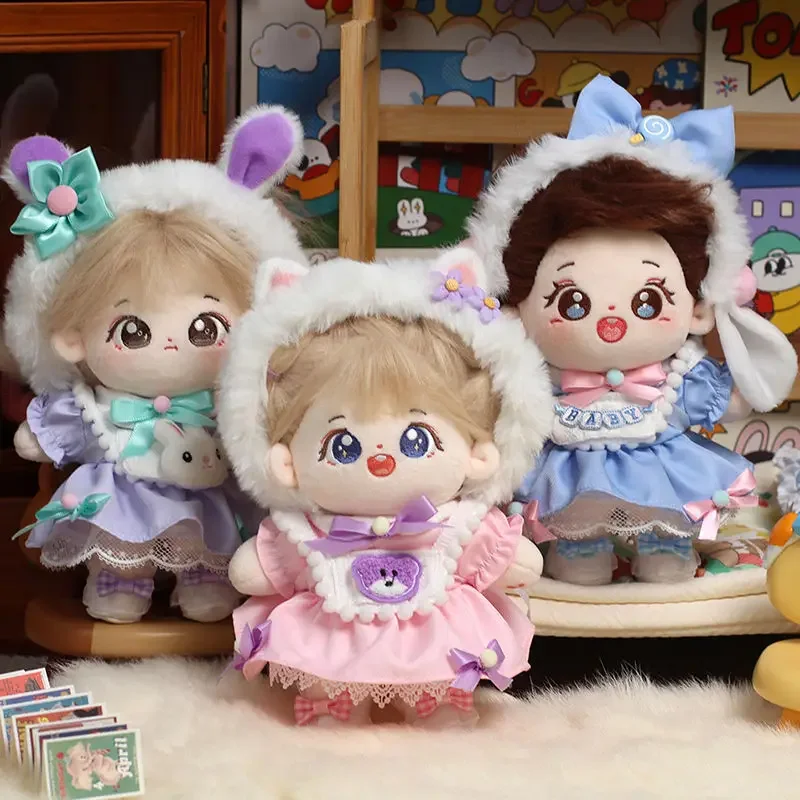 

Doll Clothes For 20cm Idol Doll Outfit Accessories Kawaii Cartoon Pattern Skirt 5 Piece Set For Super Star Dolls Toys Kids Gift