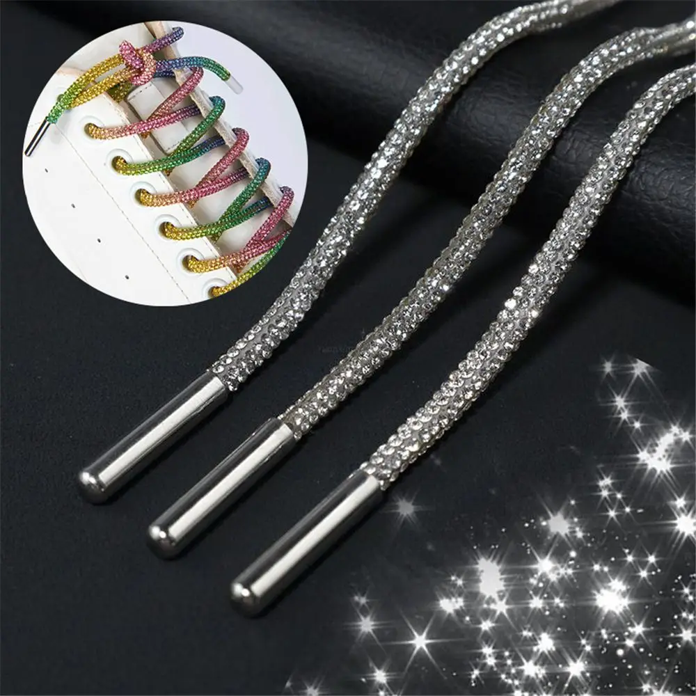 Luxury Rhinestone Shoelaces 1Pc Rainbow Diamond Shoe laces 100/120/140/160CM