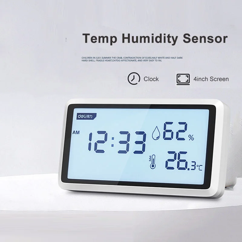 High-Precision LCD Weather Station with Thermometer, Hygrometer, Clock, and Timer