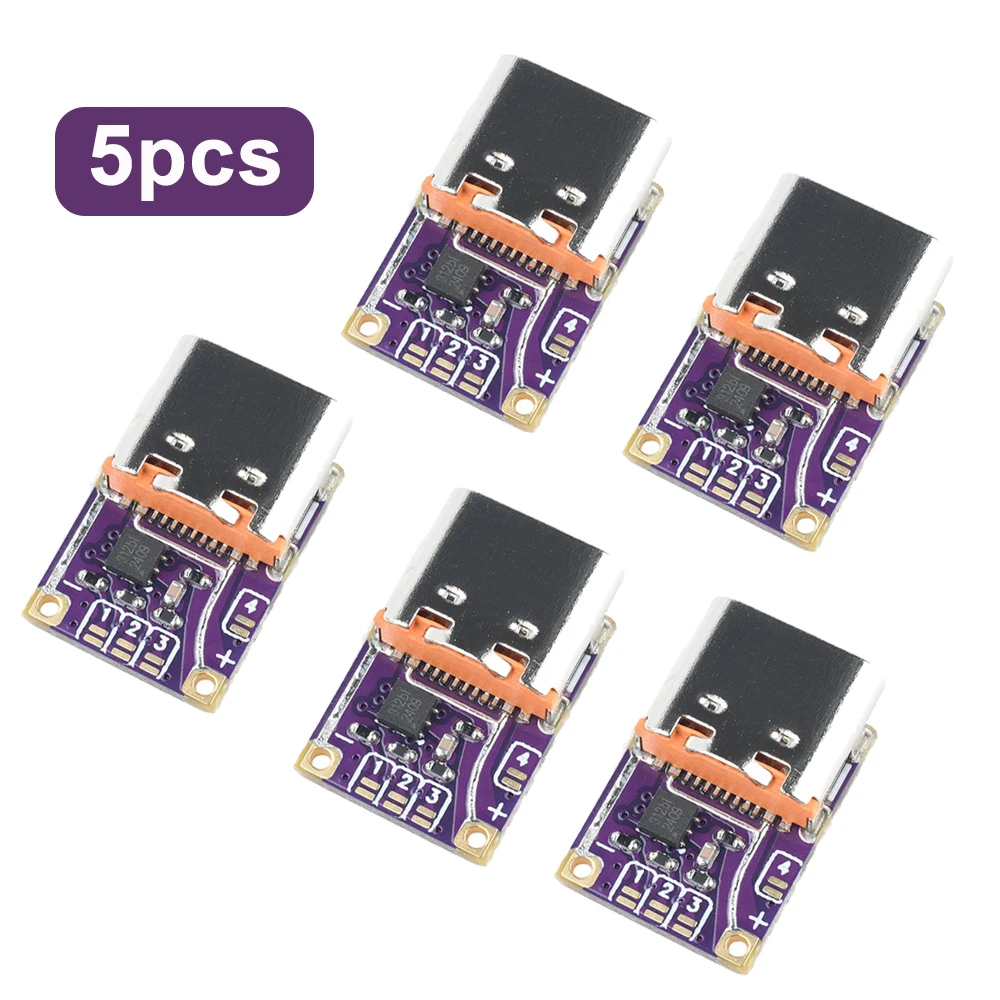 1-5pcs PD QC Fast Charging Type-C Trigger Module 5V-20V/20V-48V Output DIY Power Bank Charging Decoy Module for Electronics 6