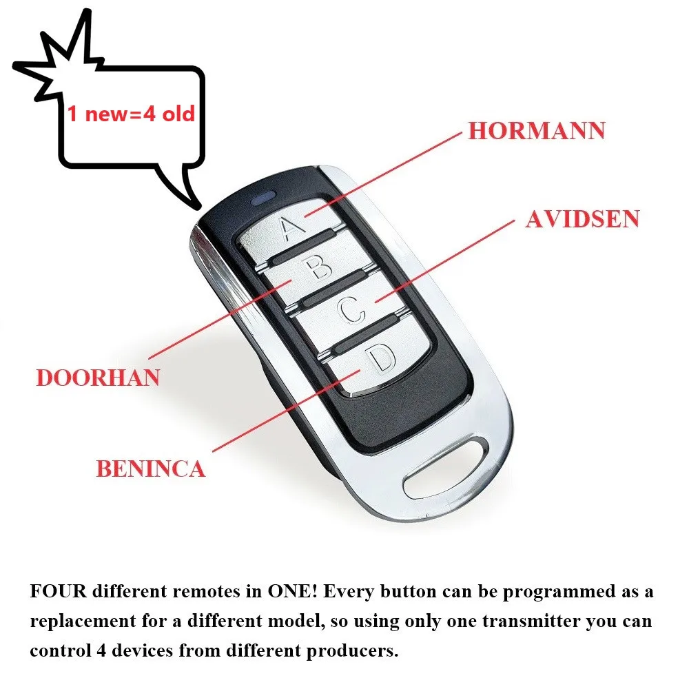 Multi Frequency Duplicator Copy Fixed & Rolling Code 287-868MHz Garage Door Remote Control Transmitter Gate Key Fob 3