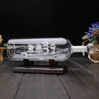 Sailboat in Glass Bottle Decor 1
