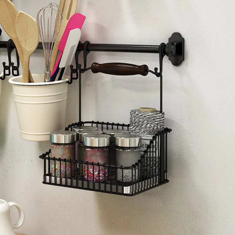 

Steel Storage Bin Under Shelf Wire Rack Metal Basket Portable Vegetable Fruit Egg Groceries Practical Storage Basket Organizer