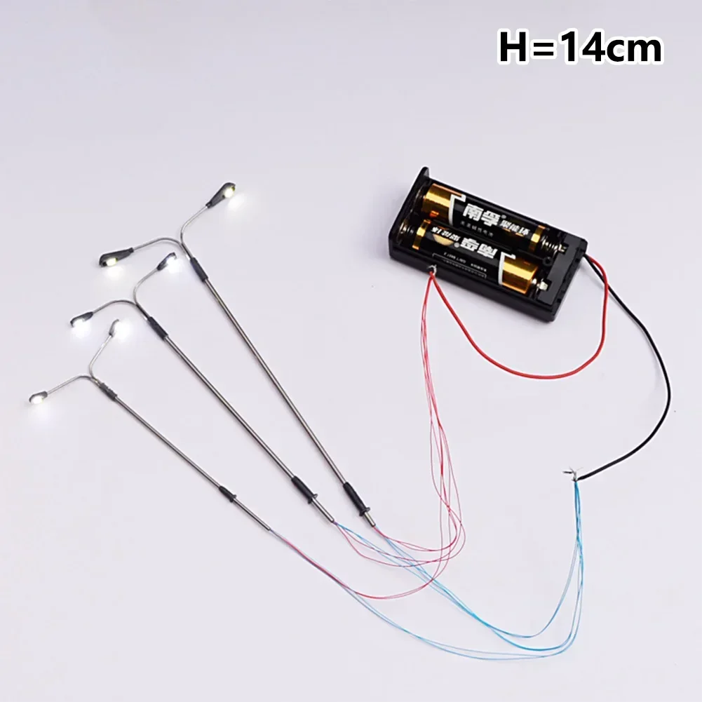10Pcs Model Railway Warm White HO Scale Lamps Post 1:87 Street Light Single Head Lamps Model Street Lights Garden Decoration 6