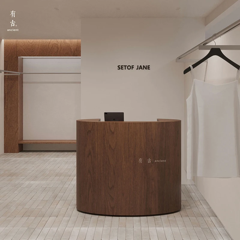 Modern Simple Reception Desks Japanese Solid Wood Design Beauty Salon Counter Church Pulpito Furniture Balc&atilde;o De Recep&ccedil;&atilde;o FYRD