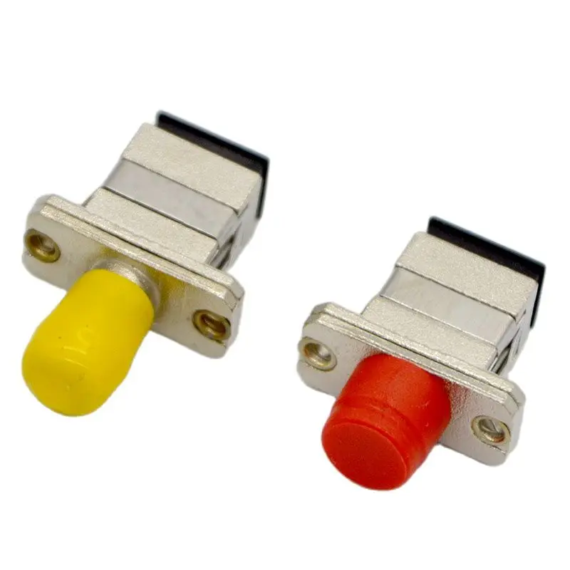 

100PCS New Optical Fiber Connector FC/SC ST/SC Metal Optical Fiber Adapter Coupler Conversion Flange Low Loss 0.2dB Wholesale