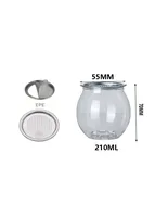 100 pots en plastique PET de qualité alimentaire avec couvercle facile à ouvrir SOT/EPE/FA – Contenant transparent cylindrique de 150 ml et en forme d'ampoule de 210 ml 5