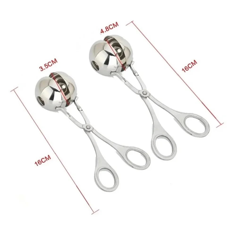1/2pcs Kitchen meatball machine stainless steel meatball fish ball rice ball making mold tool clip